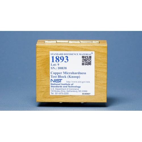 NIST, 1893, Copper Microhardness Test Block (Knoop), each